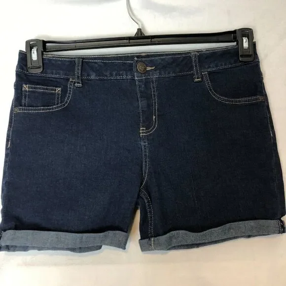 Justice Juniors Distressed Denim Cuffed Jean Shorts Size 16 Plus. WS - Picture 1 of 5